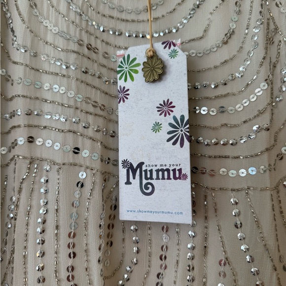 Show Me Your MuMu Sparkling Silver Mini Dress - Picture 2 of 4
